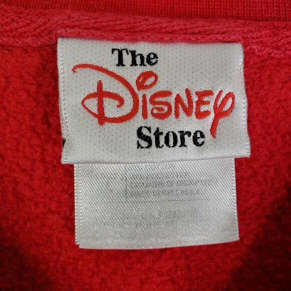 VINTAGE Winnie The Pooh The Disney Store Sweatshirt L Large Red Fleece 90s - Picture 6 of 11